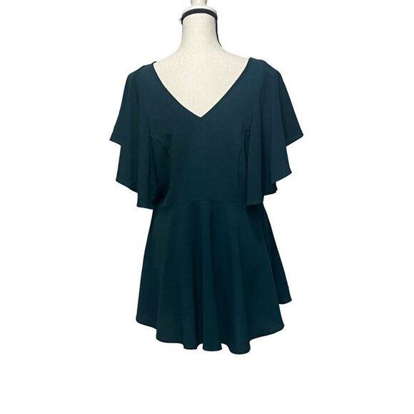 City Chic Romantic Mood PeplumTop, Jade, Size XXS (US 12)-see size chart - Picture 4 of 12